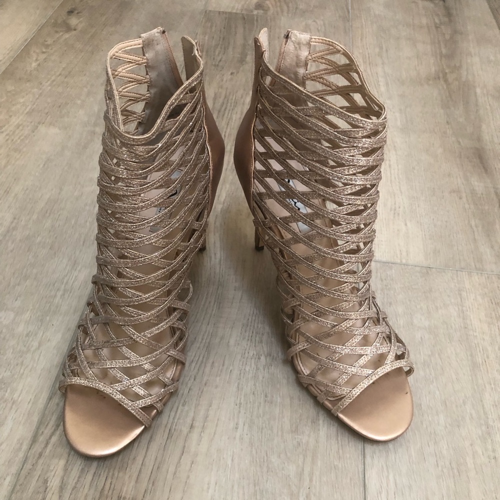 Nina Shoes Gold Breath Heels